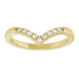 14K Yellow Gold 1/8 CTW Lab-Grown Diamond Contour Band
