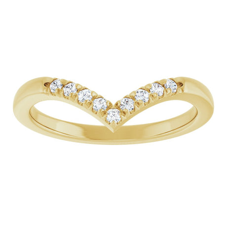 14K Yellow Gold 1/8 CTW Lab-Grown Diamond Contour Band