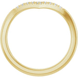 14K Yellow Gold 1/8 CTW Lab-Grown Diamond Contour Band