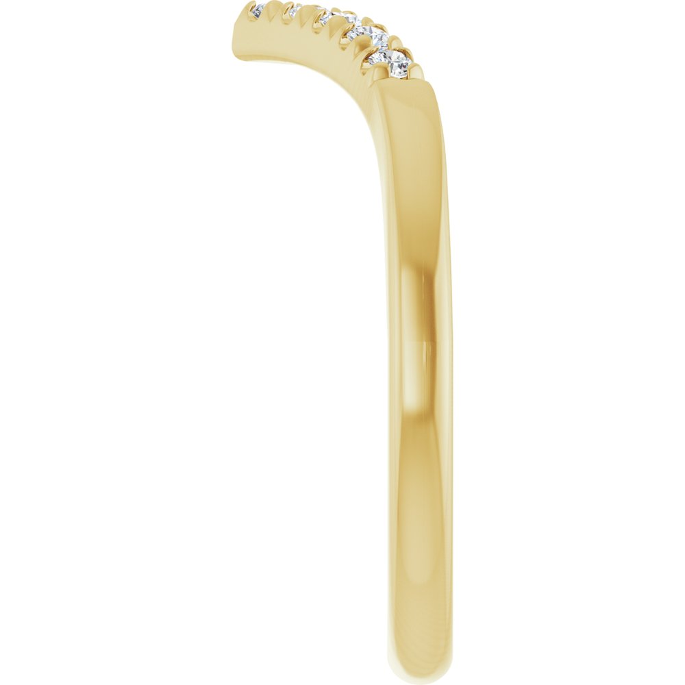 14K Yellow Gold 1/8 CTW Lab-Grown Diamond Contour Band