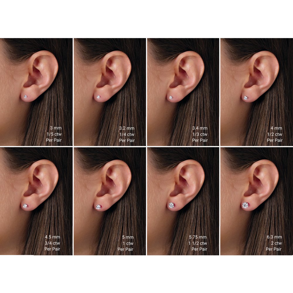 14K White 1/8 CTW Lab-Grown Diamond Stud Earrings