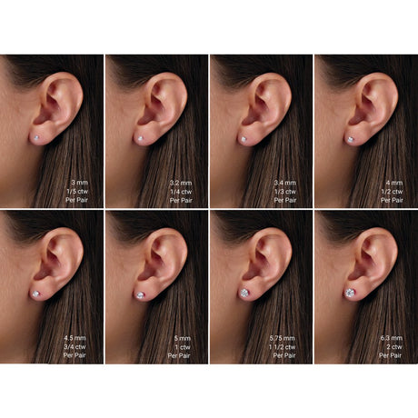 14K Rose Gold 3/4 CTW Natural Diamond Stud Earrings