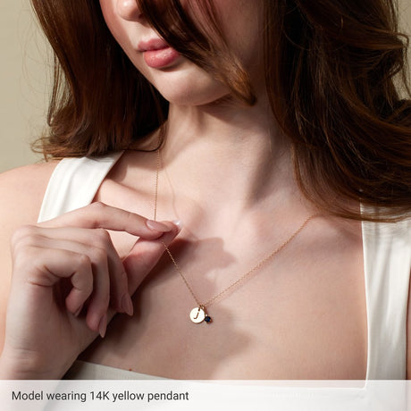 14K Yellow Gold Initial E 16-18" Necklace