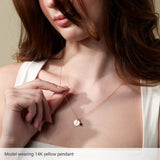 14K White Initial K Pendant