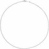 Sterling Silver 2 mm Figure 8 18" Chain