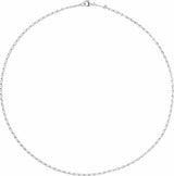 Sterling Silver 2 mm Figure 8 20" Chain