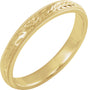 14K Yellow Gold 3 mm Hand-Engraved Band Size 7
