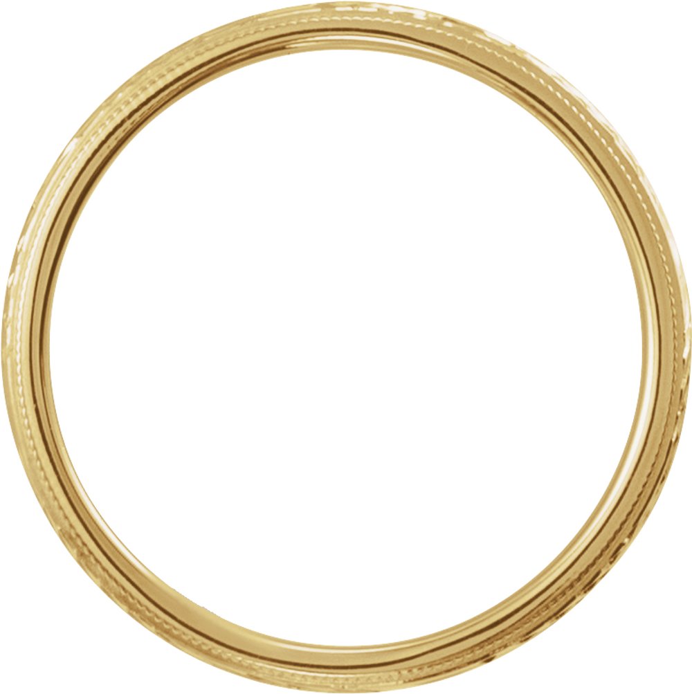 14K Yellow Gold 3 mm Hand-Engraved Band Size 7