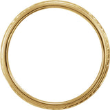 14K Yellow Gold 4 mm Hand-Engraved Band Size 10