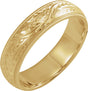 14K Yellow Gold 5 mm Hand-Engraved Band Size 10