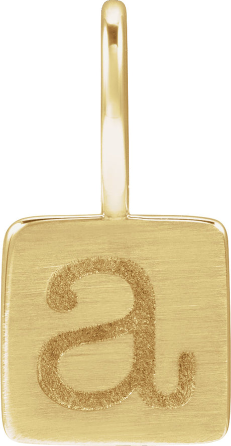 14K Yellow Gold Engravable Geometric Pendant