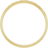 14K Yellow Gold 3 mm Ultra-Lightweight Forever Yours Engraved Half Round Band Size 7