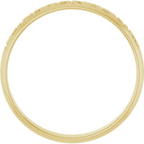 14K Yellow Gold 3 mm Ultra-Lightweight Forever Yours Engraved Half Round Band Size 7