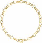 14K Yellow Gold 5.3 mm Paperclip-Style 7" Chain