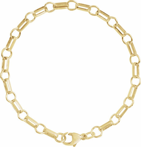 14K Yellow Gold-Filled 5.3 mm Paperclip-Style 7" Chain