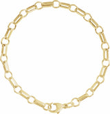 14K Yellow Gold-Filled 5.3 mm Paperclip-Style 7" Chain