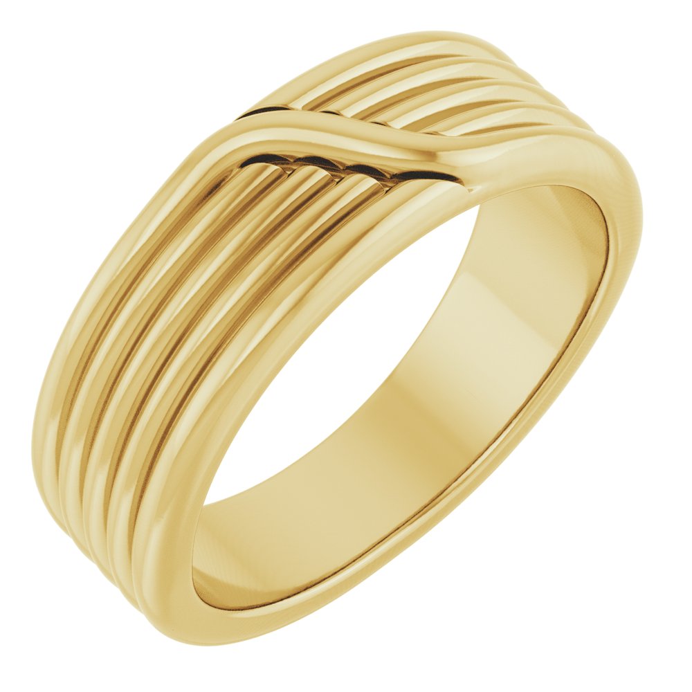 14K Yellow Gold 6 mm Coiled Band Size 7