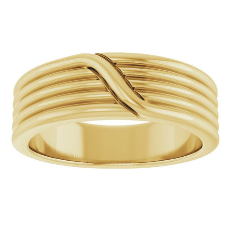 14K Yellow Gold 6 mm Coiled Band