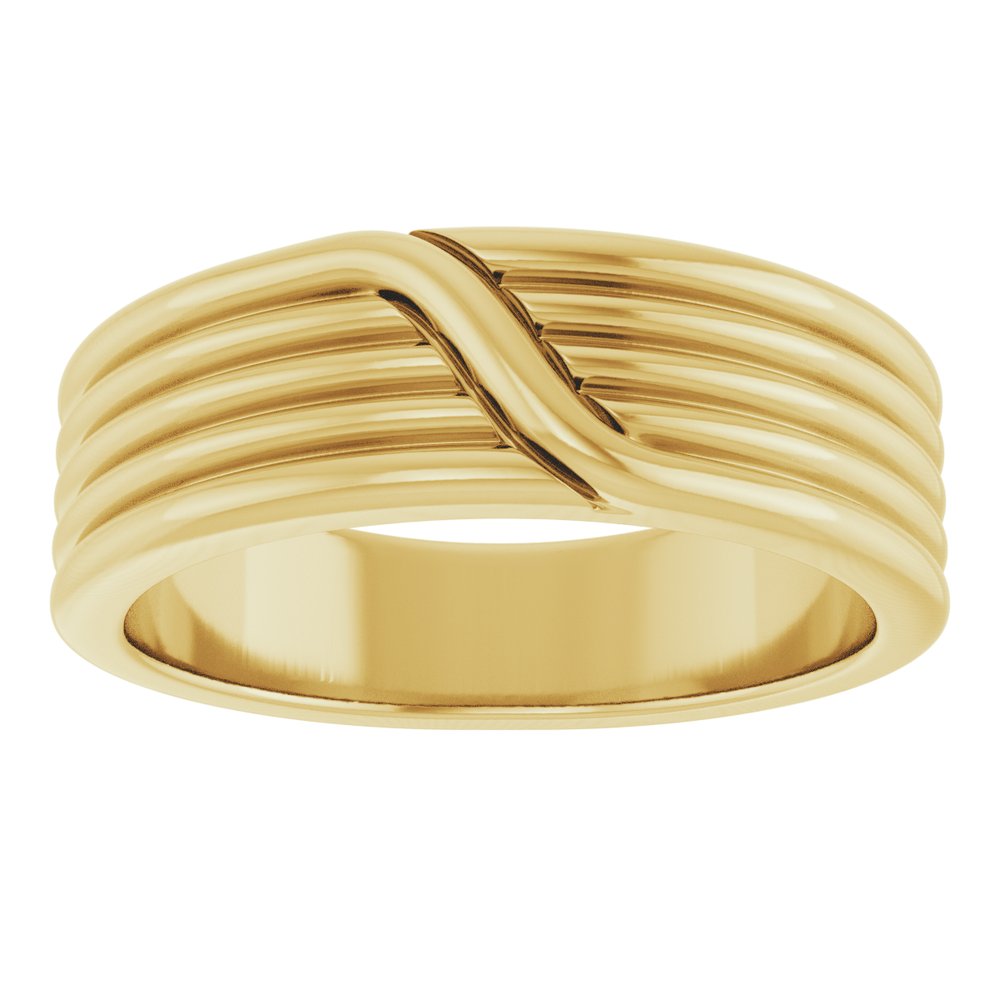 14K Yellow Gold 6 mm Coiled Band Size 7