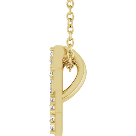 14K Yellow 1/10 CTW Natural Diamond Star of David 16-18" Necklace