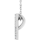 14K White Gold 1/10 CTW Natural Diamond Star of David 16-18" Necklace