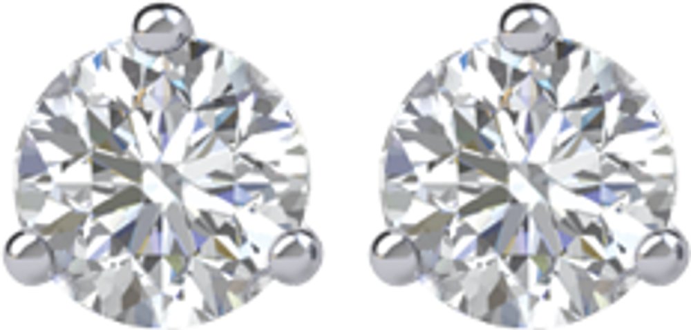 Sterling Silver 4 CTW Lab-Grown Diamond Earrings