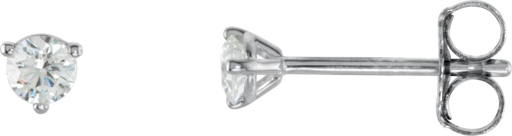 14K White Gold 1/5 CTW Natural Diamond Stud Earrings