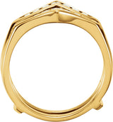 14K Yellow Gold 1/4 CTW Natural Diamond Ring Guard 