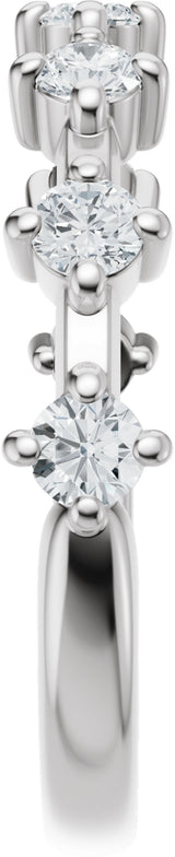 14K White Gold 1/2 CTW Natural Diamond Anniversary Band