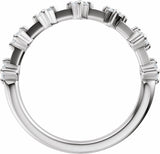 14K White Gold 1/2 CTW Natural Diamond Anniversary Band