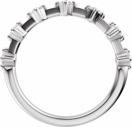 14K White Gold 1/2 CTW Natural Diamond Anniversary Band