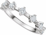 14K White Gold 1/2 CTW Natural Diamond Anniversary Band