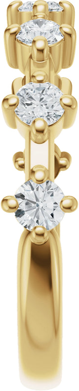 14K Yellow Gold 1/2 CTW Natural Diamond Anniversary Band