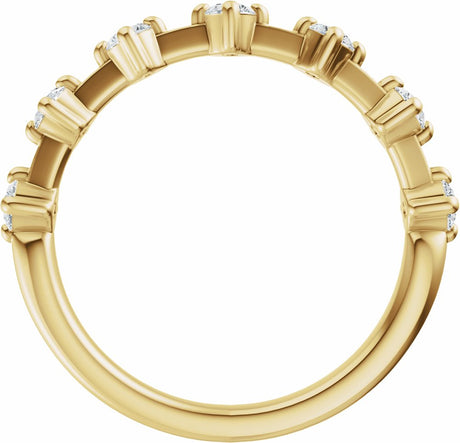 14K Yellow Gold 1/2 CTW Lab-Grown Diamond Anniversary Band