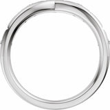 14K White Gold 1/8 CTW Natural Diamond Contour Band
