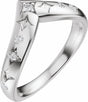 14K White Gold 1/8 CTW Natural Diamond Contour Band
