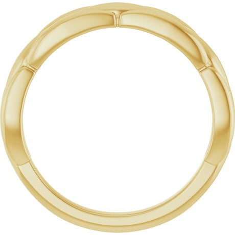 14K Yellow Gold 4 mm Grooved Band