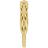 14K Yellow Gold 4 mm Grooved Band