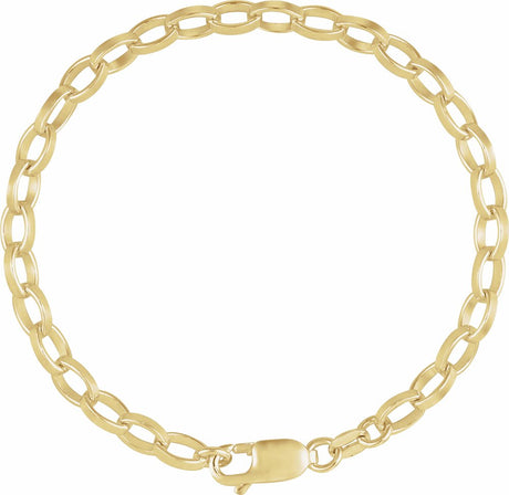 14K Yellow Gold-Filled 5 mm Rolo 7" Chain