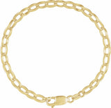 14K Yellow Gold-Filled 5 mm Rolo 7" Chain