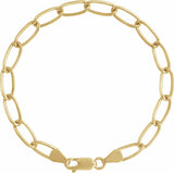 14K Yellow Gold-Filled 5.7 mm Elongated Curb 7" Chain