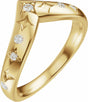 14K Yellow Gold 1/8 CTW Natural Diamond Contour Band