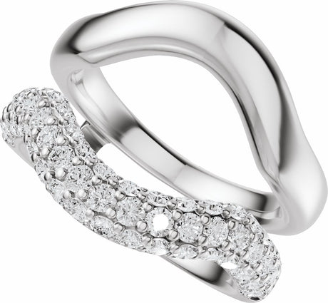 14K White Gold 1 CTW Lab-Grown Diamond Ring Guard