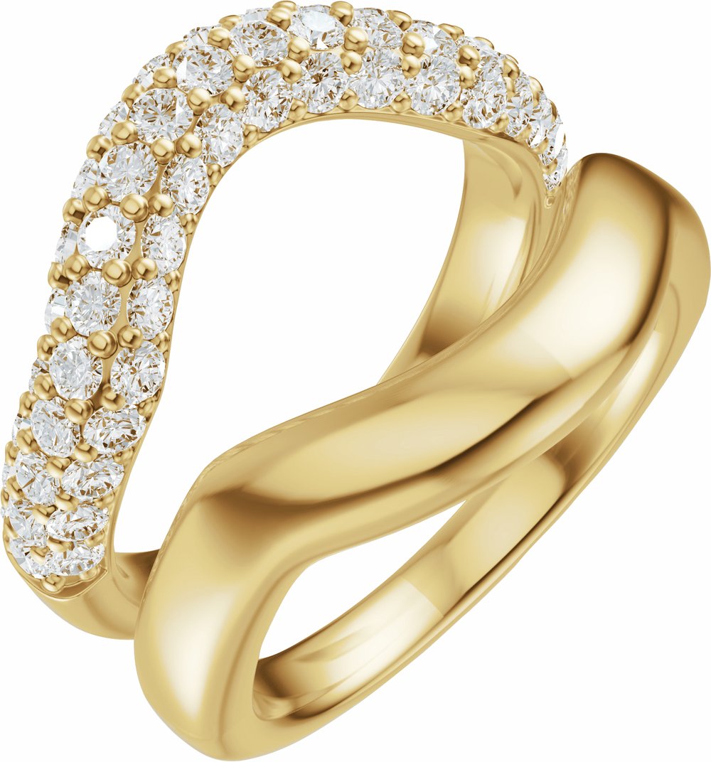 14K Yellow Gold 1 CTW Lab-Grown Diamond Ring Guard