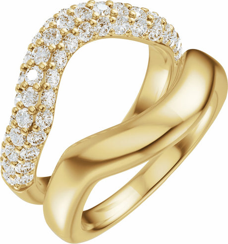 14K Yellow Gold 1 CTW Lab-Grown Diamond Ring Guard