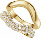 14K Yellow Gold 1 CTW Lab-Grown Diamond Ring Guard