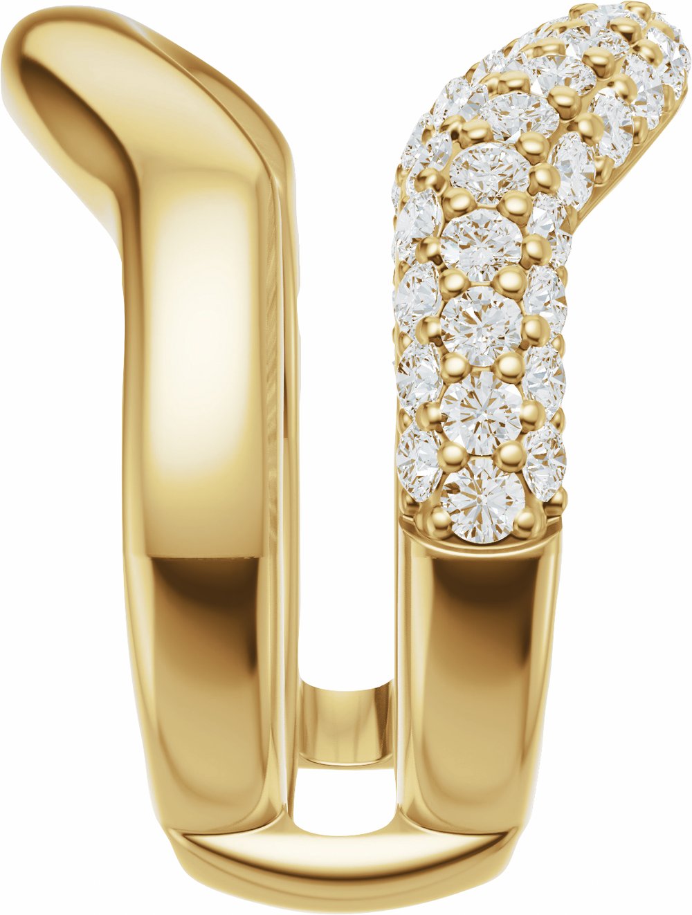 14K Yellow Gold 1 CTW Lab-Grown Diamond Ring Guard
