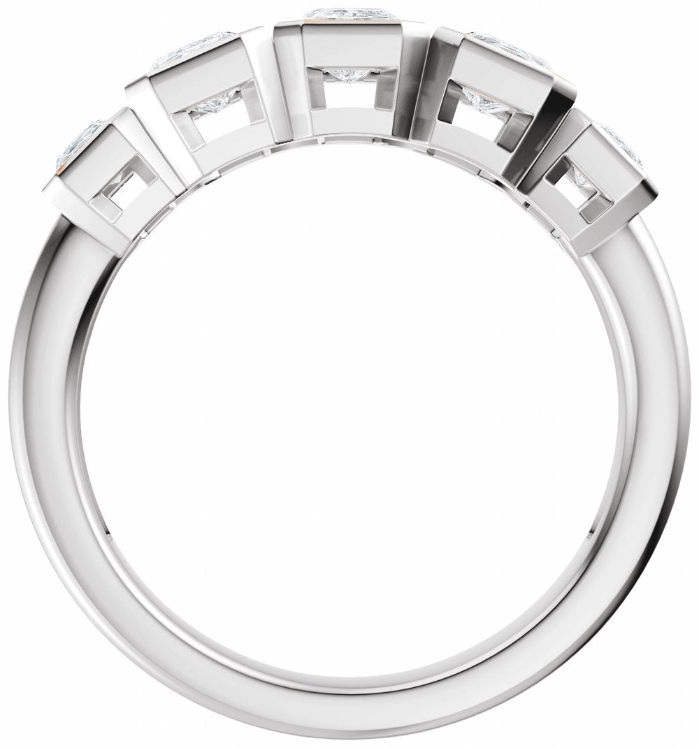 14K White Gold 1 1/3 CTW Lab-Grown Diamond Anniversary Band