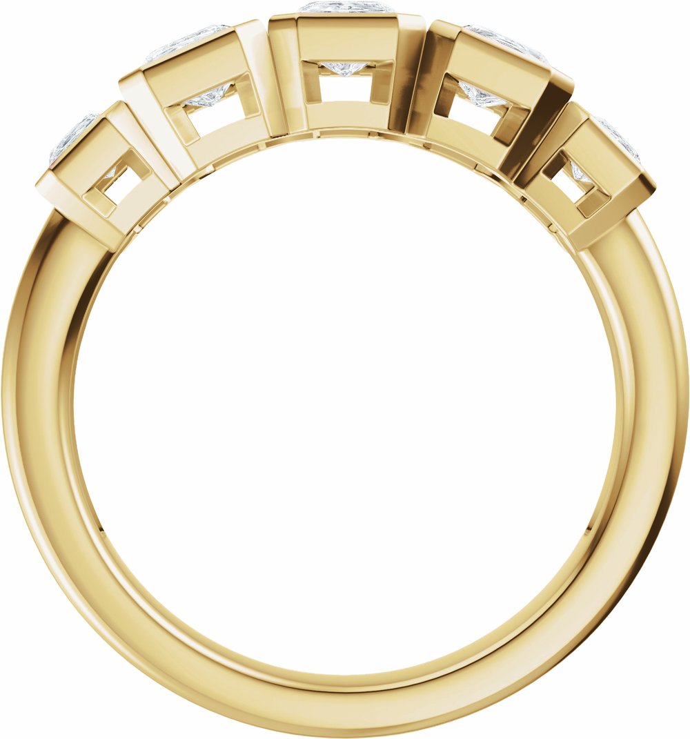14K Yellow Gold 1 1/3 CTW Lab-Grown Diamond Anniversary Band