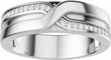 14K White Gold 1/8 CTW Lab-Grown Diamond Band